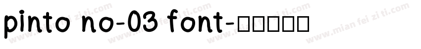 pinto no-03 font字体转换